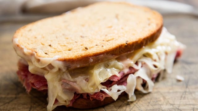 Grilled Pastrami Reuben.