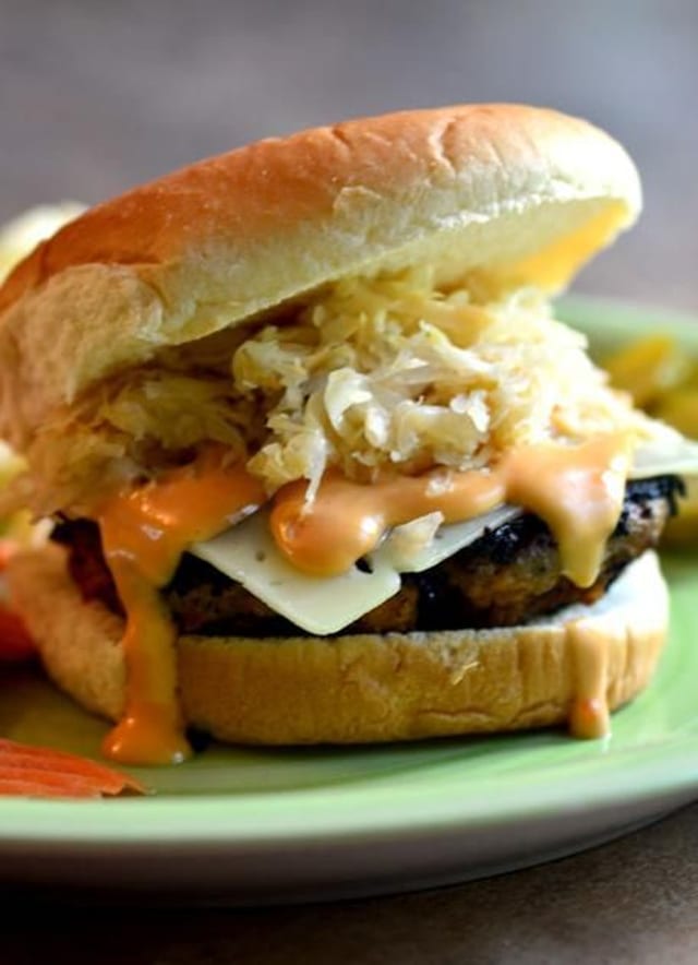 Reuben Burger 1/3 lb.