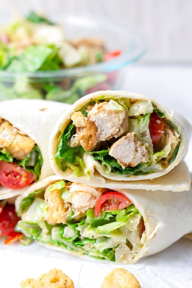 Crispy Chicken Caesar Wrap.